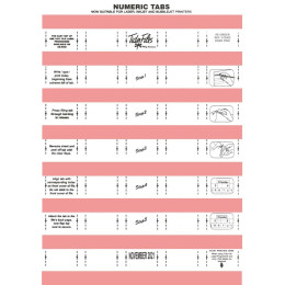 TIDY FILES Numeric Labels Dark Pink - Pack of 5