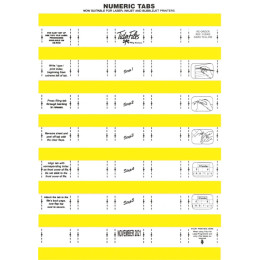 TIDY FILES Numeric Labels Dark Yellow - Pack of 5