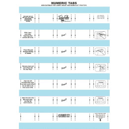 TIDY FILES Numeric Labels Light Blue - Pack of 5