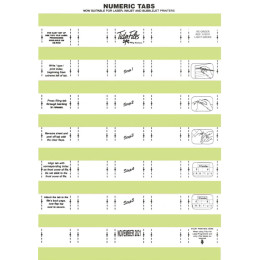 TIDY FILES Numeric Labels Light Green - Pack of 5