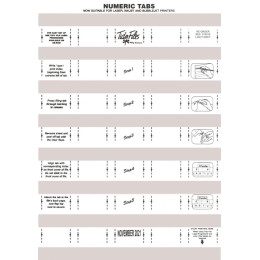 TIDY FILES Numeric Labels Light Grey - Pack of 5