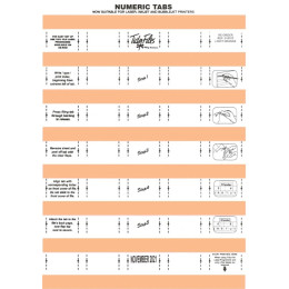 TIDY FILES Numeric Labels Light Orange - Pack of 5