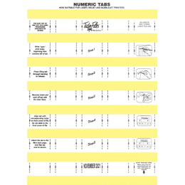 TIDY FILES Numeric Labels Light Yellow - Pack of 5