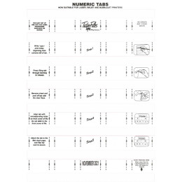 TIDY FILES Numeric Labels White - Pack of 5