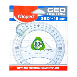 MAPED 360 Protractor 12cm GEO Metric 