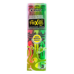 PILOT Frixion Light Highlighter - Wallet of 3