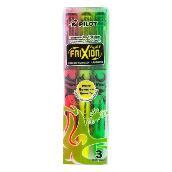 PILOT Frixion Light Highlighter - Wallet of 3 PILOT Frixion Light Highlighter - Wallet of 3