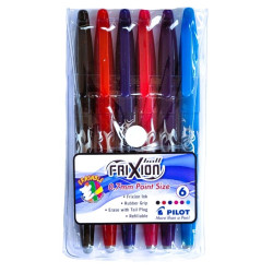 PILOT FriXion 0.7mm Erasable Rollerball Pen - Wallet of 6 PILOT FriXion 0.7mm Erasable Rollerball Pen - Wallet of 6