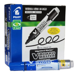 Pilot V Board Master Bullet Point Blue Markers Refillable Box of 12