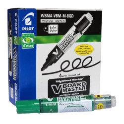 Pilot V Board Master Bullet Point Green Markers Refillable Box of 12