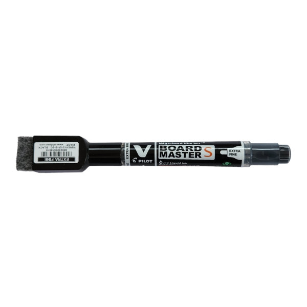 PILOT V Board Master Slim Extra Fine Whiteboard Marker with Eraser and Magnet - BLACK PILOT V Board Master Slim Extra Fine Whiteboard Marker with Eraser and Magnet - BLACK