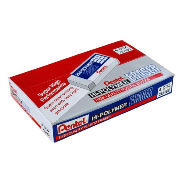 PENTEL Hi-Polymer Eraser - Small - Box of 48 PENTEL Hi-Polymer Eraser - Small - Box of 48