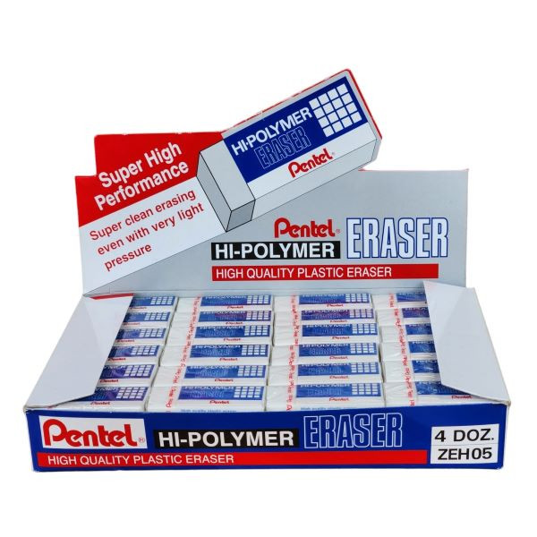 PENTEL Hi-Polymer Eraser - Small - Box of 48 PENTEL Hi-Polymer Eraser - Small - Box of 48