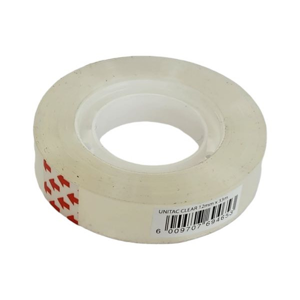 Tape Clear 12mm x 33m - Small Core