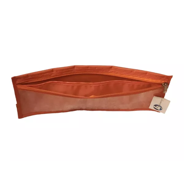 4-Kids Pencil Bag Hidden Pocket Plus Clear Front 33cm - Orange 4-Kids Pencil Bag Hidden Pocket Plus Clear Front 33cm - Orange