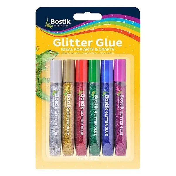 BOSTIK Rainbow Glitter Glue 6 x 10.5ml BOSTIK Rainbow Glitter Glue 6 x 10.5ml