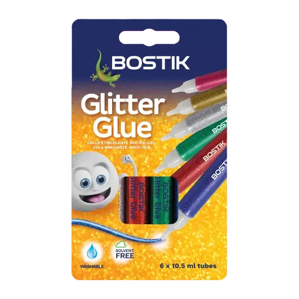 BOSTIK Rainbow Glitter Glue 6 x 10.5ml BOSTIK Rainbow Glitter Glue 6 x 10.5ml