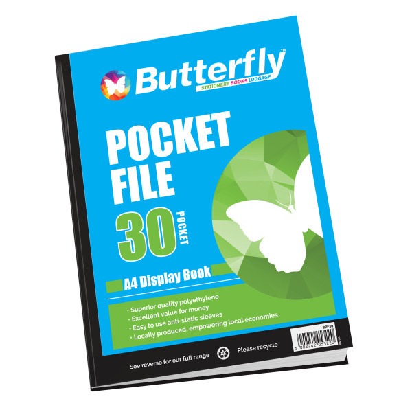 BUTTERFLY A4 Pocket File - 30 Pocket BUTTERFLY A4 Pocket File - 30 Pocket