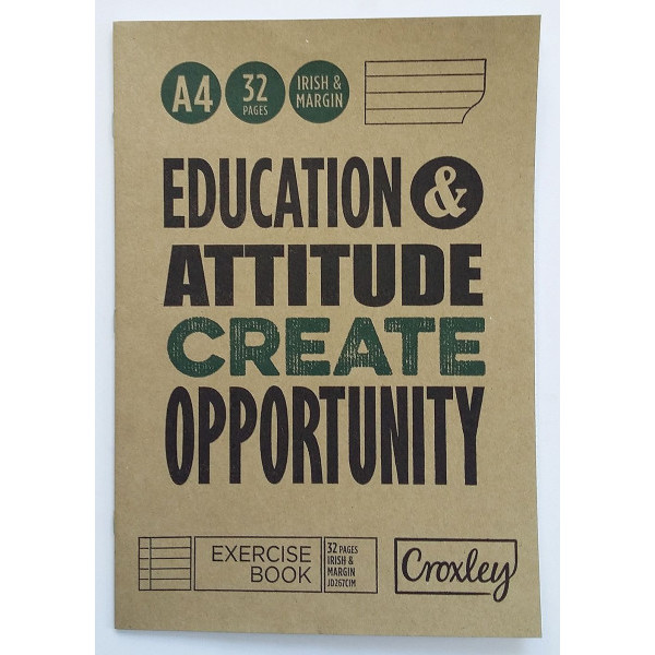 CROXLEY JD267IM A4 Exercise Book Irish Margin 32pg