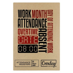 CROXLEY Attendance Register A4 Soft Cover