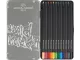 Faber-Castell Black Edition Colour Pencils Tin of 12 Open View Faber-Castell Black Edition Colour Pencils Tin of 12 shown open with assorted colours