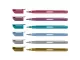 KORES Metallic Style Brush Tip Markers - Wallet 6