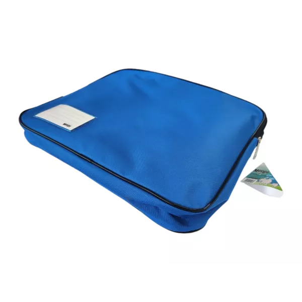 MEECO Canvas Book Bag with Gusset - Blue MEECO Canvas Book Bag with Gusset - Blue