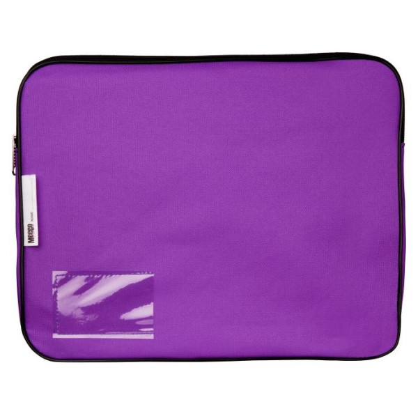 MEECO Canvas Book Bag with Gusset - Violet