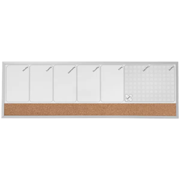 Nobo Small Magnetic Whiteboard Weekly Planner 585x190mm
