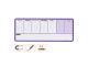 NOBO Weekly Organiser Whiteboard - Purple NOBO Weekly Organiser Whiteboard - Purple