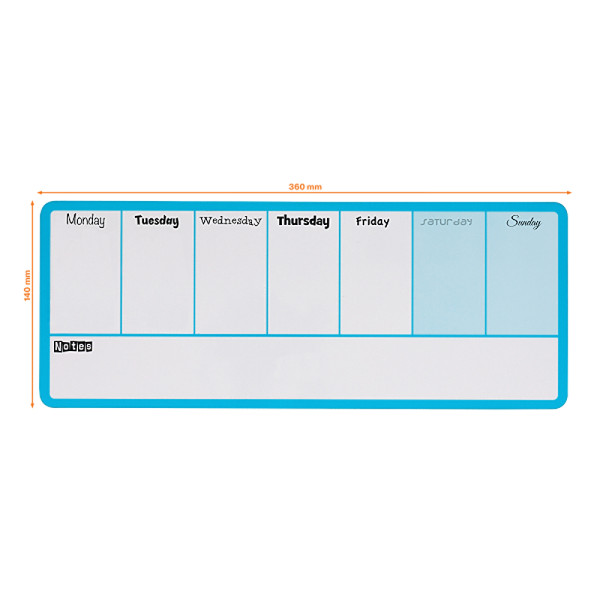 NOBO Weekly Organiser Whiteboard - Blue NOBO Weekly Organiser Whiteboard - Blue