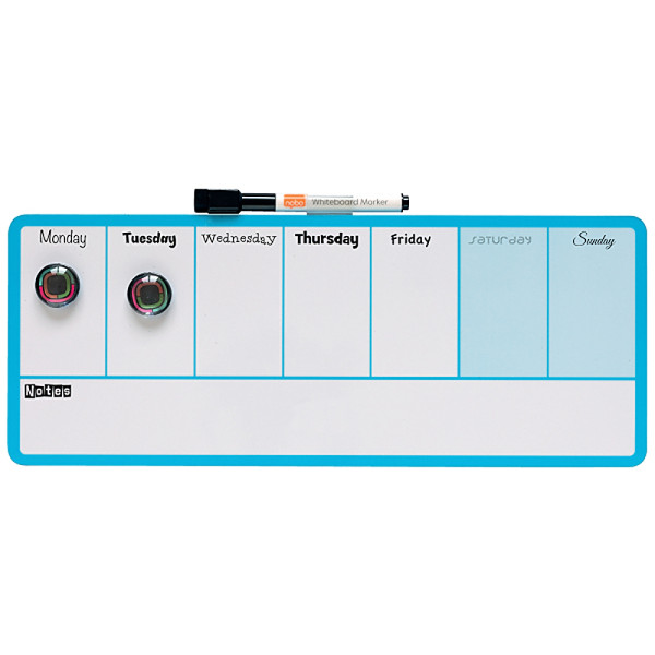 NOBO Weekly Organiser Whiteboard - Blue NOBO Weekly Organiser Whiteboard - Blue