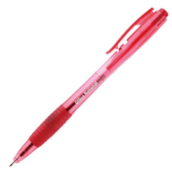 Office National Medium Retractable Ballpoint Pens Red (Box of 50)
