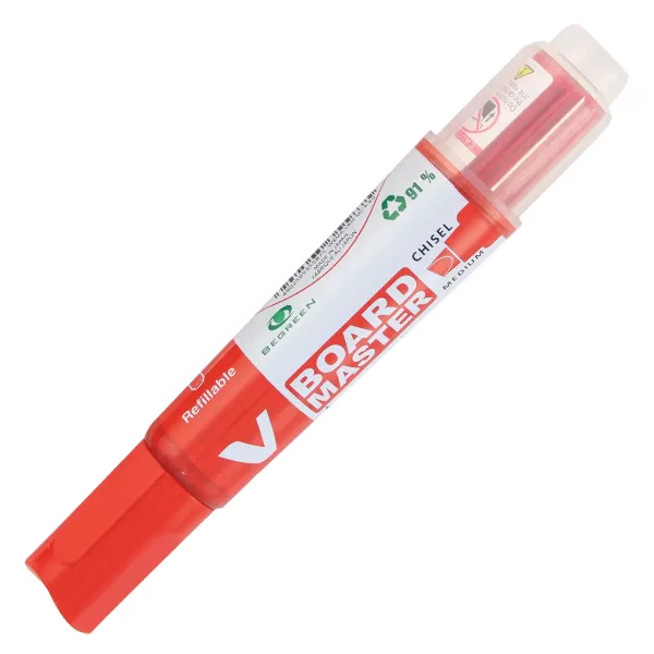 Pilot V Board Master Chisel Point Marker Red Refillable
