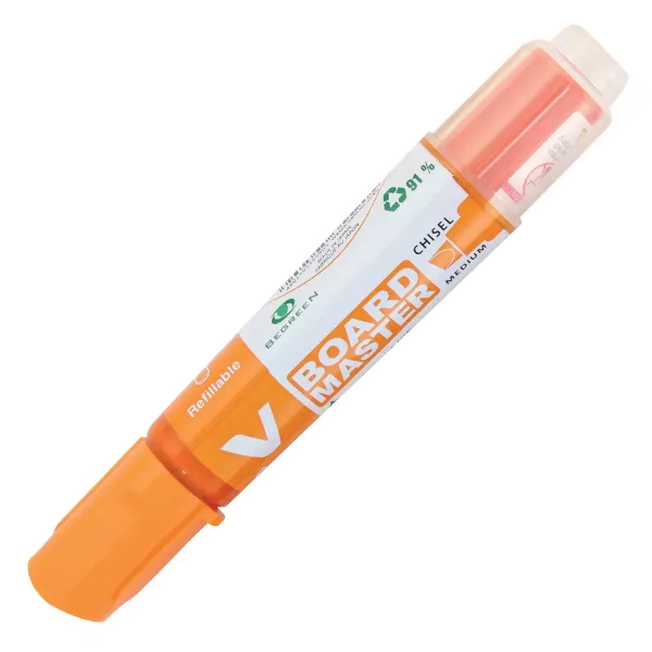 Eco-Friendly Pilot V Board Master Chisel Point Marker Orange Pilot V Board Master Orange Chisel Point Whiteboard Marker
