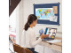 PARROT Bulletin Board Ribbed Aluminium Frame 900 x 600mm - Denim
