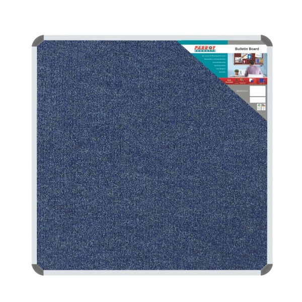 PARROT Bulletin Board Ribbed Aluminium Frame 900 x 900mm - Denim