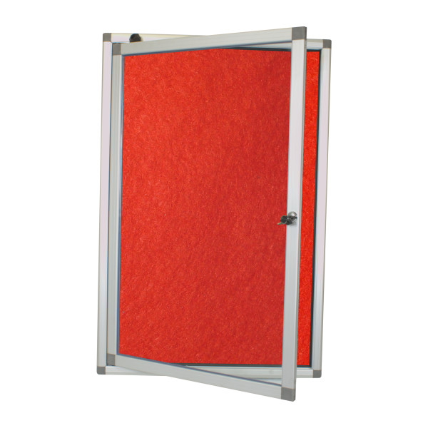 PARROT Display Case Pinning Board 900 X 600mm - Red