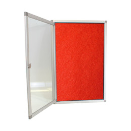 PARROT Display Case Pinning Board 900 X 600mm - Red