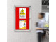 PARROT Display Case Pinning Board 900 X 600mm - Red