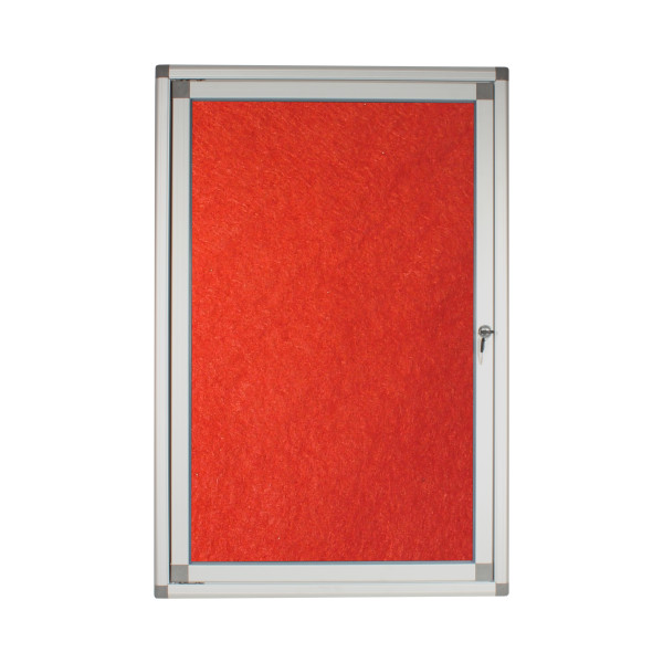 PARROT Display Case Pinning Board 900 X 600mm - Red