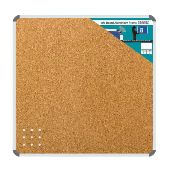 PARROT Info Board Aluminium Frame 1000 X 1000mm - Cork