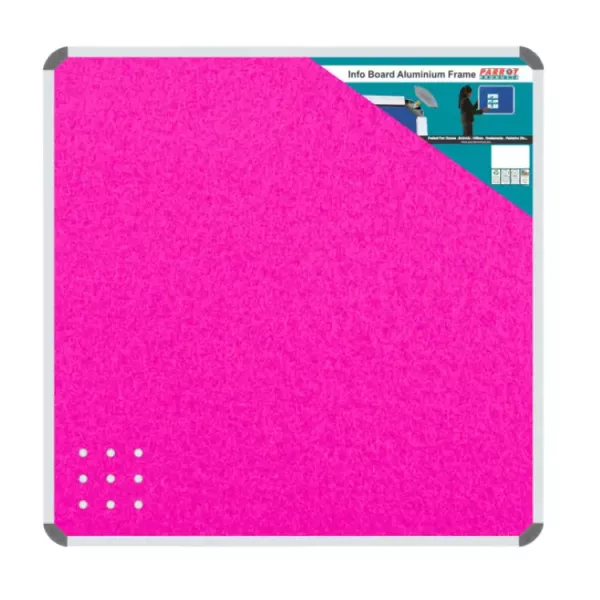 PARROT Info Board Aluminium Frame 1000 X 1000mm - Pink