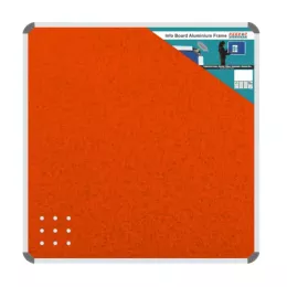 PARROT Info Board Aluminium Frame 1000 X 1000mm - Orange