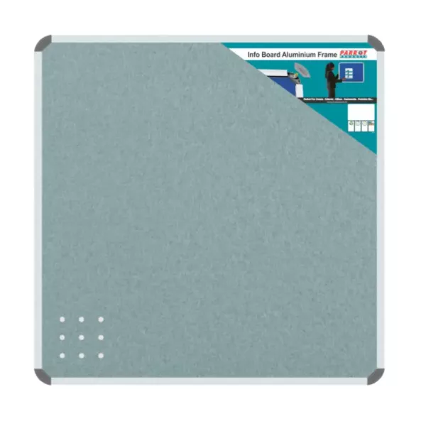 PARROT Info Board Aluminium Frame 1200 X 1200mm - Grey
