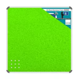 PARROT Info Board Aluminium Frame 1200 X 1200mm - Lime Green