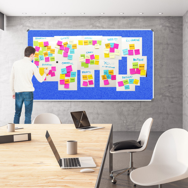 PARROT Info Board Aluminium Frame 1500 X 1200mm - Blue