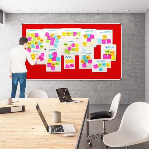PARROT Info Board Aluminium Frame 1500 X 1200mm - Red