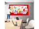 PARROT Info Board Aluminium Frame 1500 X 1200mm - Red