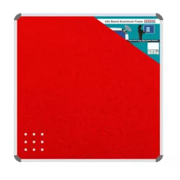 PARROT Info Board Aluminium Frame 900 X 900mm - Red